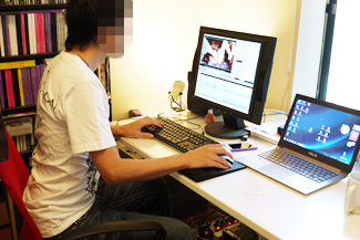 Hamarさん 作業中